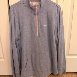 Blue/purple Quarter-Zip Sweater